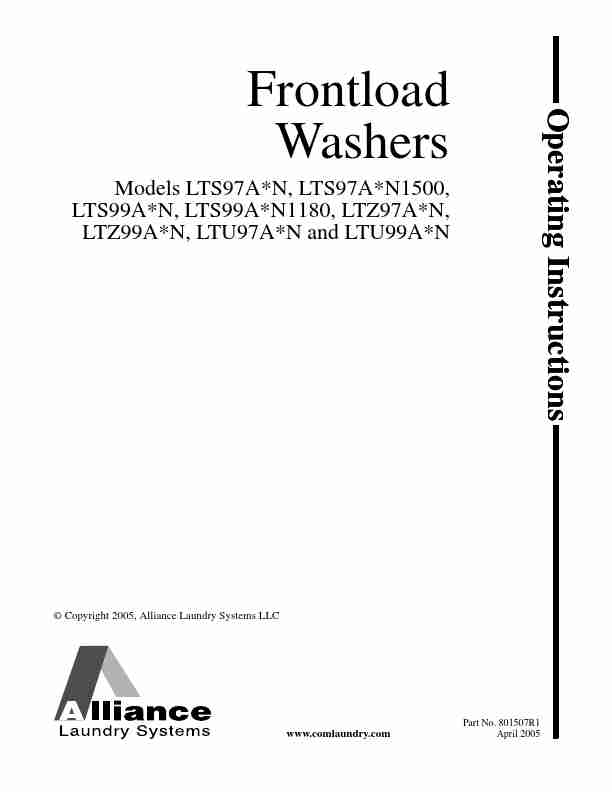 Alliance Laundry Systems Washer LTS97A, LTS97, N1500, LTS99, LTS99, LTZ97, LTZ99, LTU97, LTU99-page_pdf